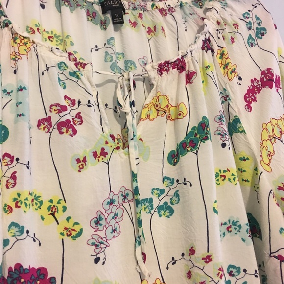 Talbots Floral Peasant Top - Picture 4 of 8